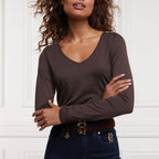 Long Sleeve V-Neck Womens Top