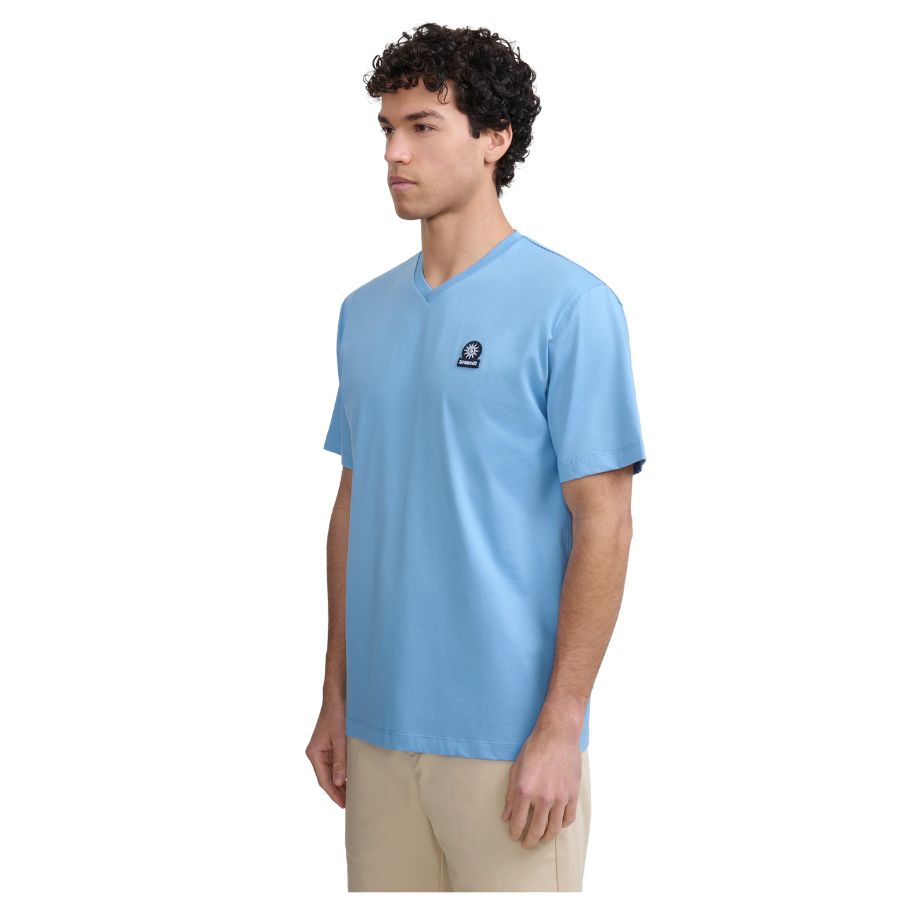 V-Neck Badge Logo Mens T-Shirt MBT29