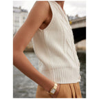 Tatyana Cable Knit Womens Vest VAR03187
