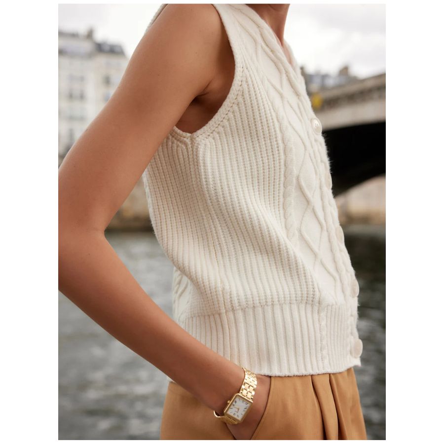 Tatyana Cable Knit Womens Vest VAR03187