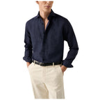 Solid Linen Mens Long Sleeve Shirt 100014879