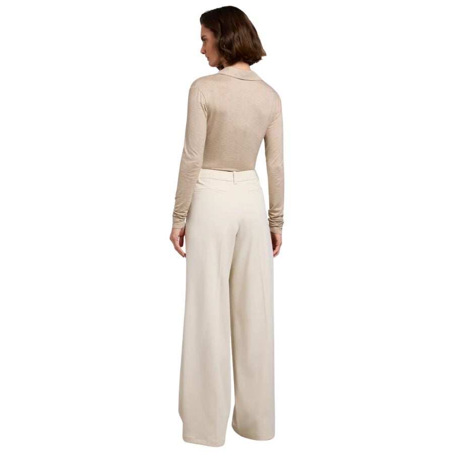 Pleated Womens Wide Leg Trouser