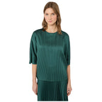 Daureo Loose Pleated Womens Satin Blouse 2625166051600