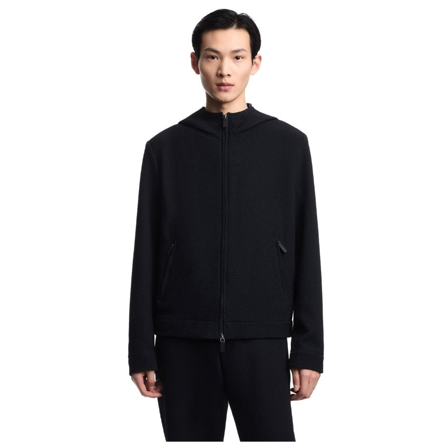 Embossed Pattern Mens Hooded Jacket EM000028 AF24811