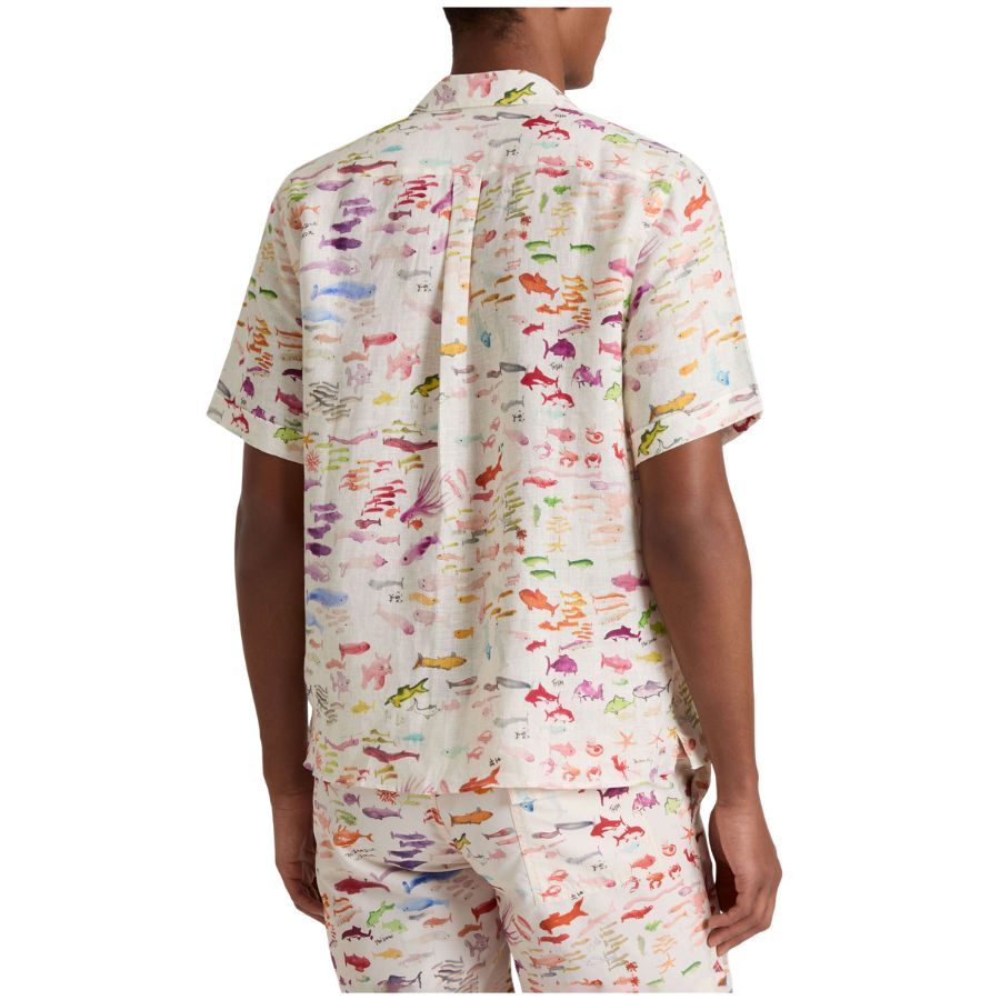 VBQ X Fabrice Hyber Charlie Mens Linen Shirt HAREU228