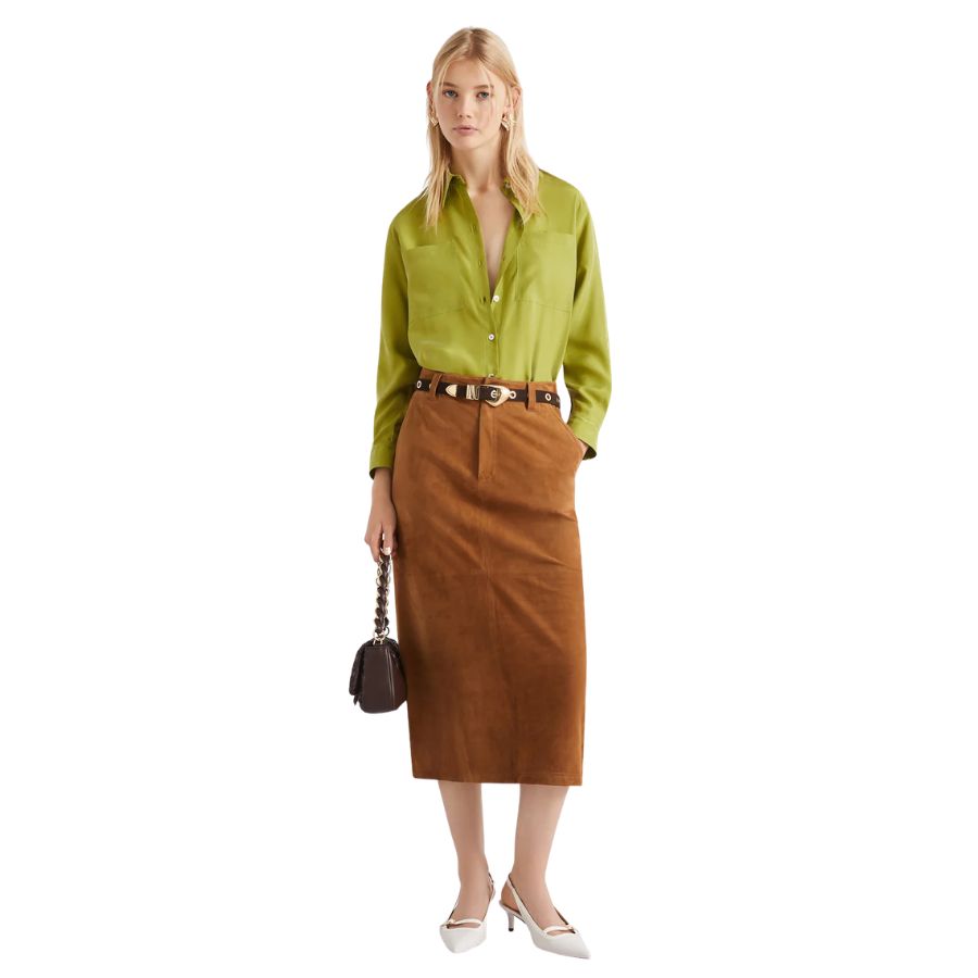 Marte Long Sleeve Silk Shirt 2613111094200