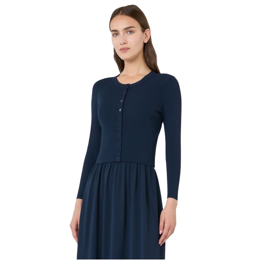 Tennis Fine Rib Knit Viscose Womens Cardigan 2625346011600