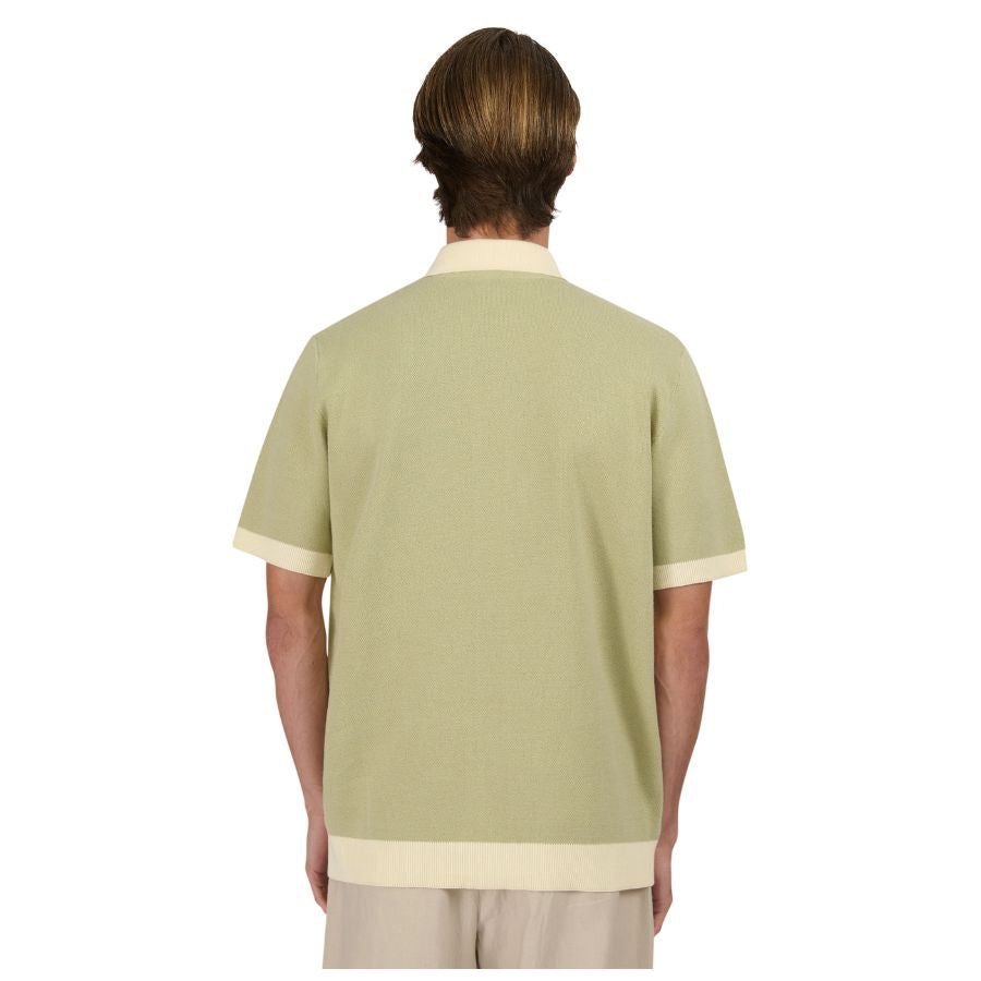 Knitted Full Button Mens Polo Shirt KNT66