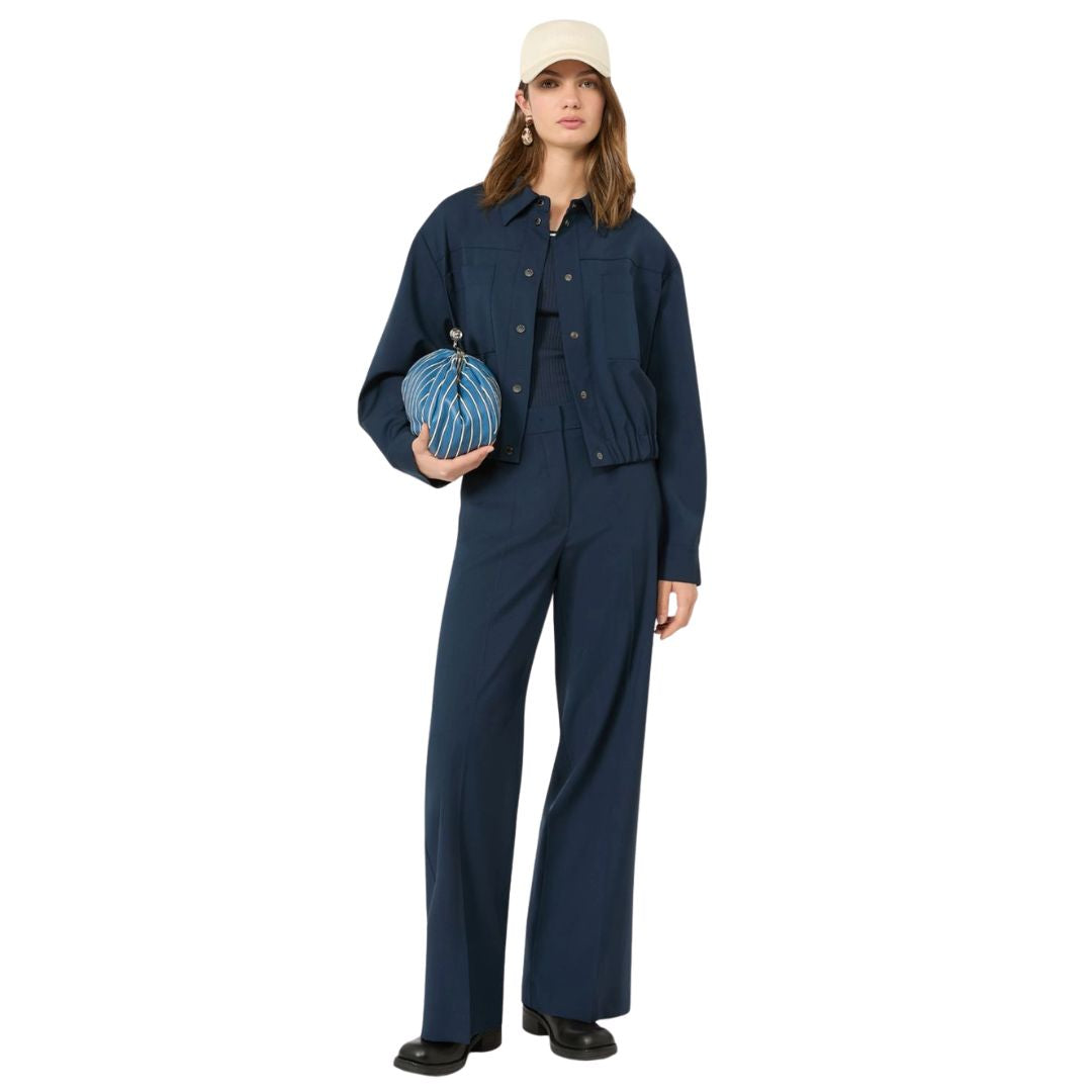Visivo Stretch Wool Womens Palazzo Trousers 2625136061600