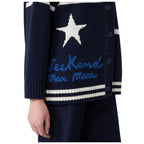 Belgio Jacquard Wool Womens Cardigan 2625346072600