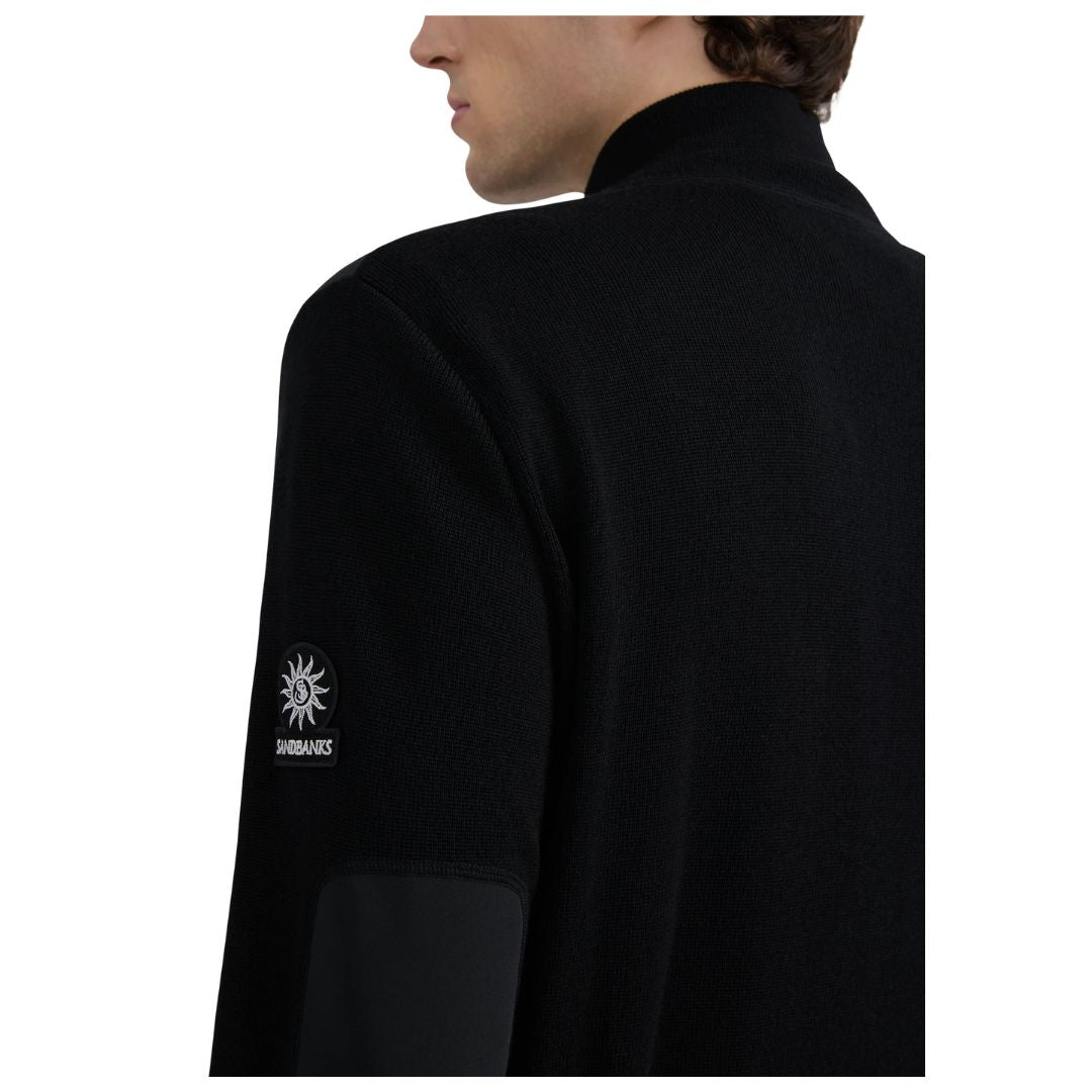 Technical Panelled Knit Zip Mens Jacket KNT96