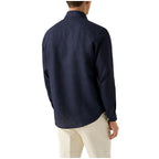 Solid Linen Mens Long Sleeve Shirt 100014879