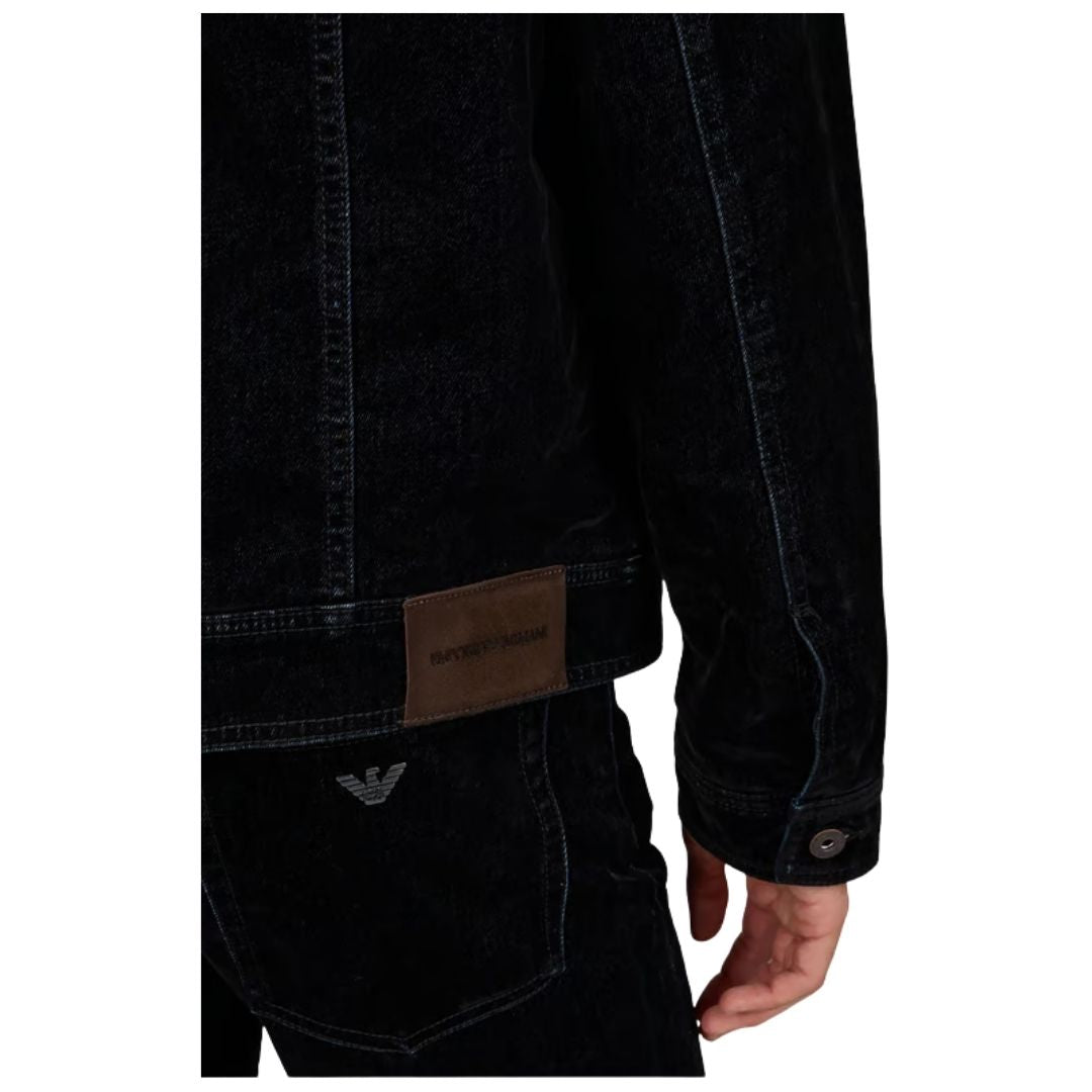 Signature Capsule Mens Flocked Denim Jacket EM001175 AF27564