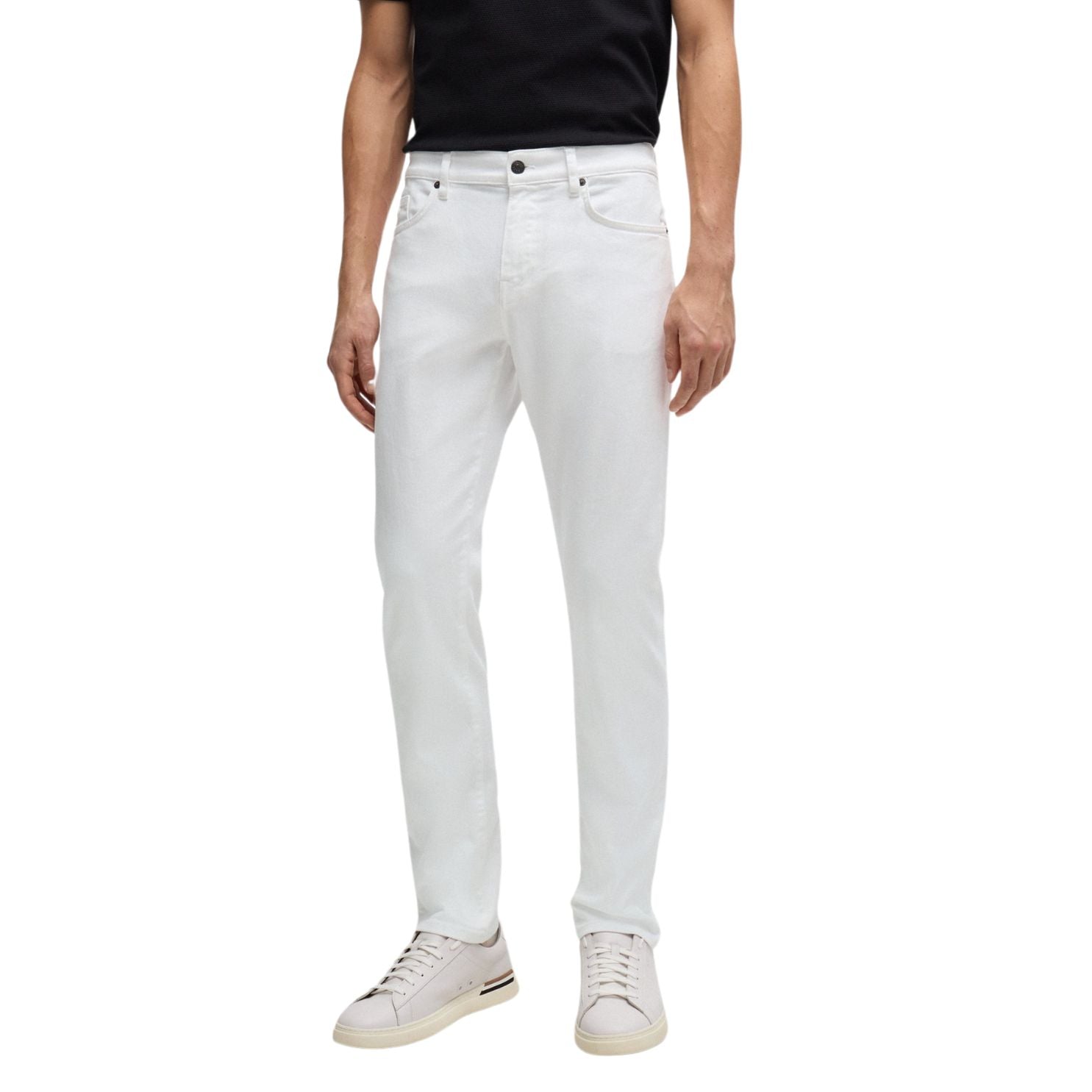 Slim-Fit Jeans In White Cashmere-Touch Denim-50514321