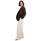 Pleated Womens Wide Leg Trouser