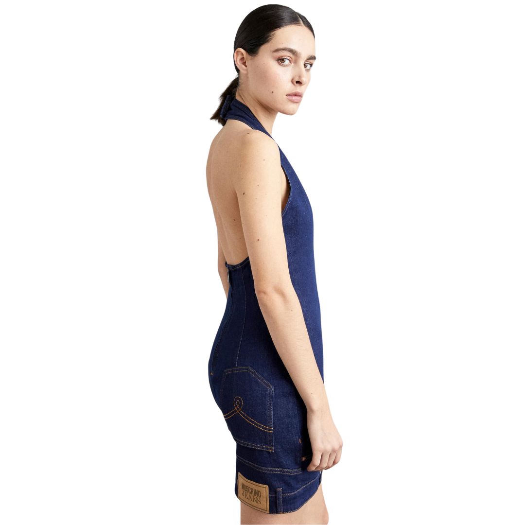 【関税&送料込】Moschino Jeans Mini Dress Moschino Jeans Archive-Print Cotton Mini Bodycon Dress