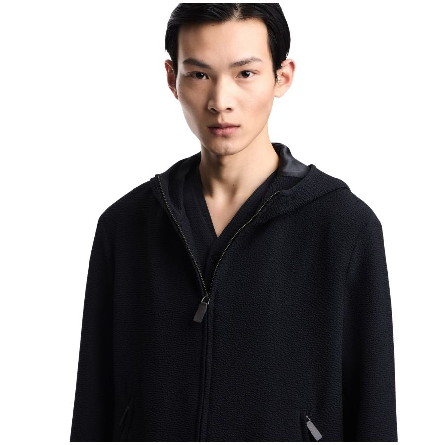 Embossed Pattern Mens Hooded Jacket EM000028 AF24811