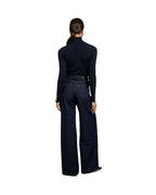 Buttoned Knit Roll Neck