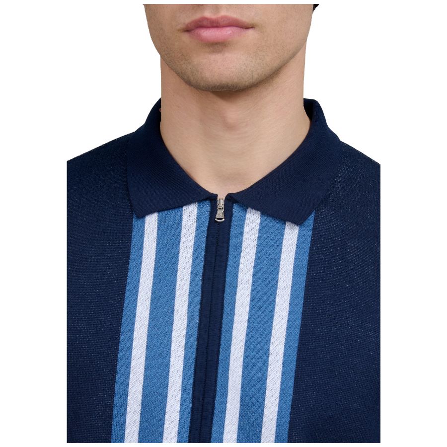 Zip Through Knitted Mens Shirt KNT71