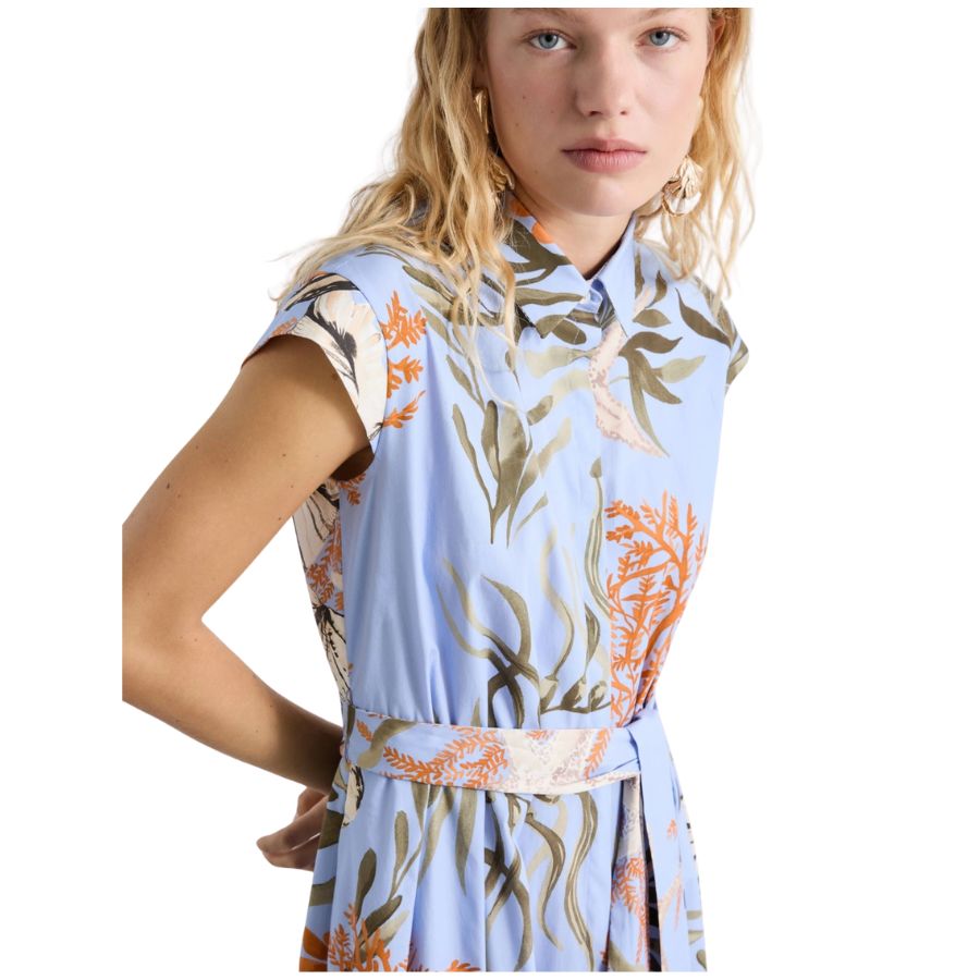 Padana Floral Stretch Cotton Womens Shirt Dress 2613221202200