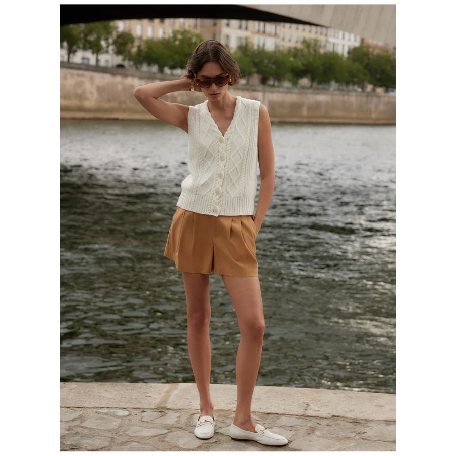 Tatyana Cable Knit Womens Vest VAR03187