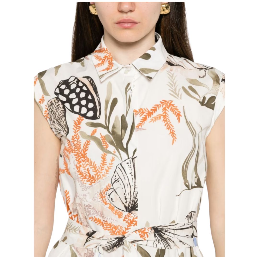 Padana Floral Stretch Cotton Womens Shirt Dress 2613221202200