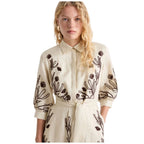 Banda Enbroidered Linen Womens Dress 2613221232200