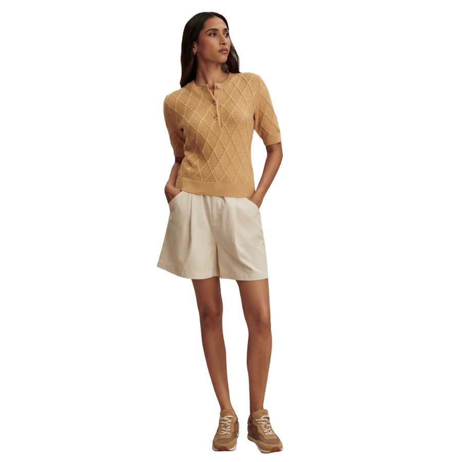 Merryn Diamond Knit Womens Top VAR03211
