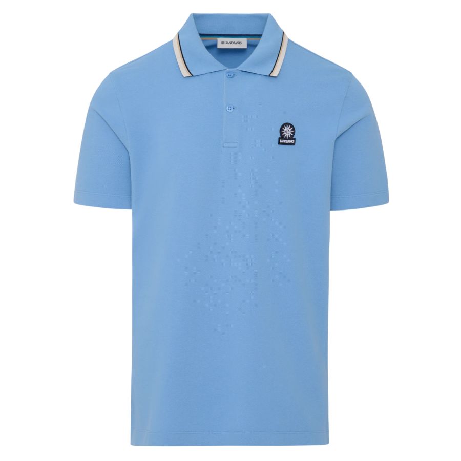 Stripe Tape Placket Mens Polo Shirt MBP80