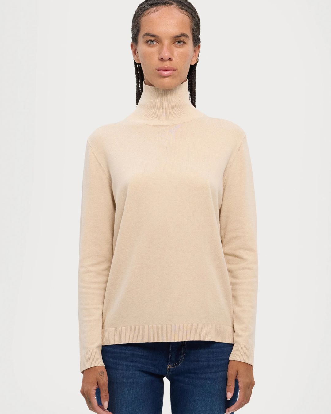 Kiku Silk Blend Turtle Neck Jumper 2525366012600