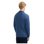 Merino Wool Cable Knit Mens Kntted Polo KNT91