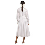 Aimee Womens Collarless Broderie Dress