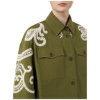 Como Embroided Cropped Womens Shirt Jacket 2615041012600
