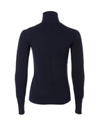 Buttoned Knit Roll Neck
