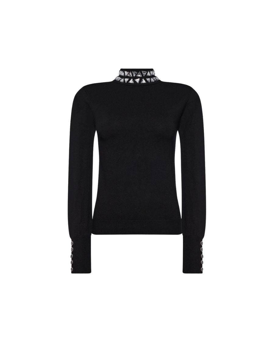 Crystal High Neck Knit