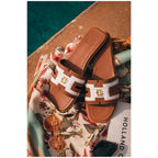 Heraldic Monogram Womens Slides