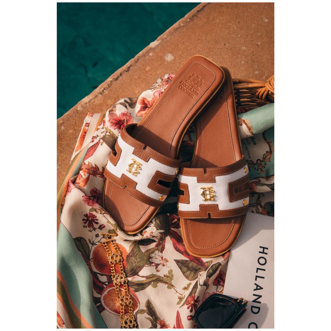 Heraldic Monogram Womens Slides