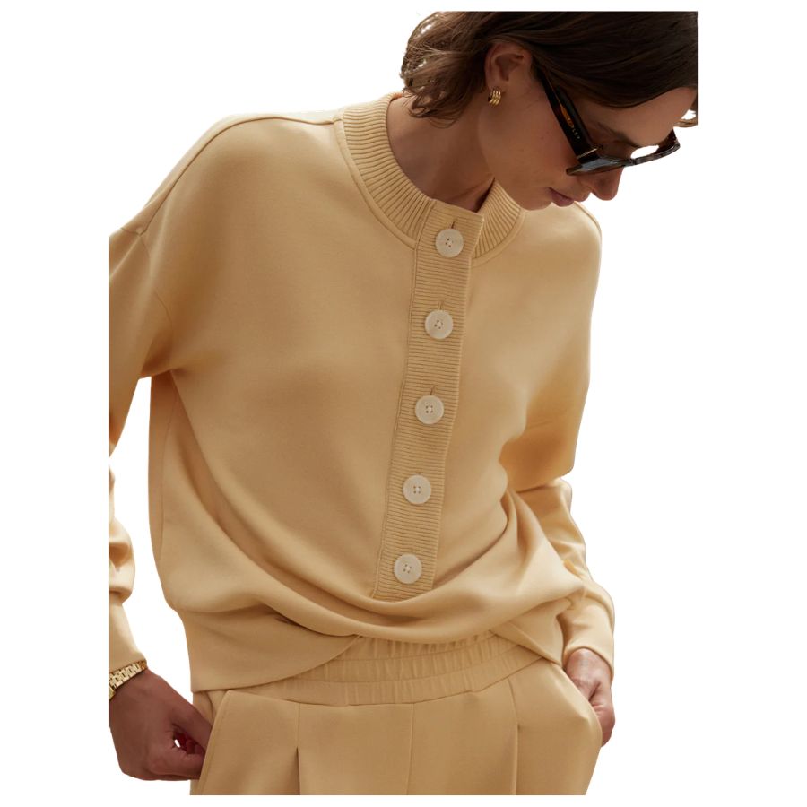 Reena Button Front Womens Sweatshirt VAR03387