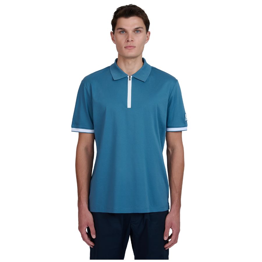 Silicone Zip Mens Polo Shirt MBP10
