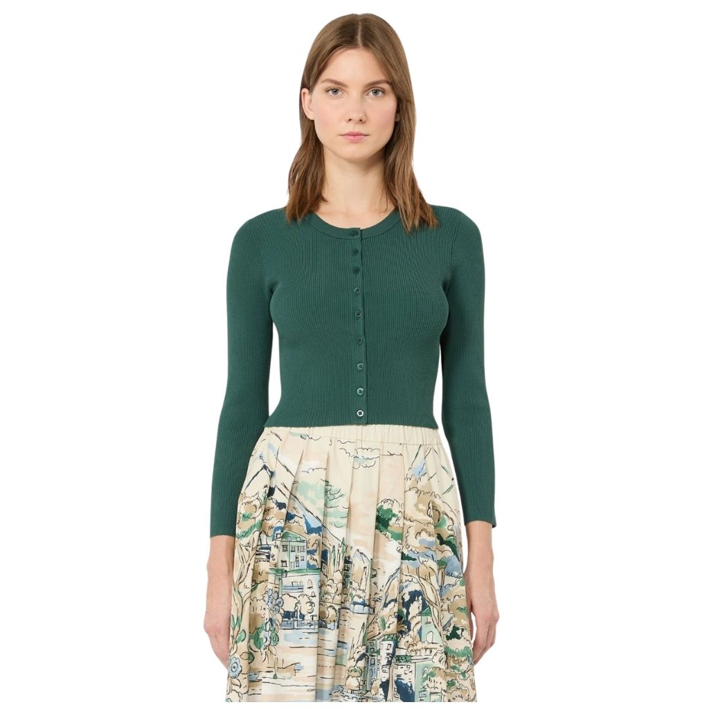 Tennis Fine Rib Knit Viscose Womens Cardigan 2625346011600