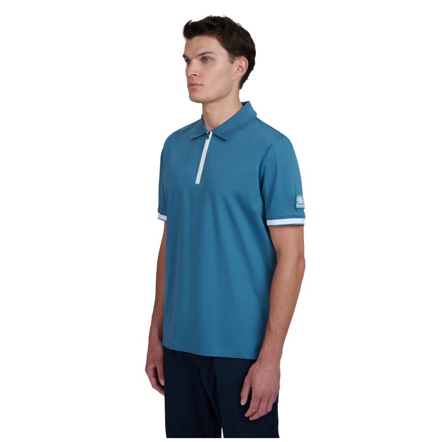 Silicone Zip Mens Polo Shirt MBP10
