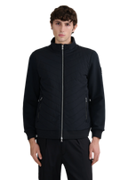 Chevron Quilted Interlock Zip Mens Jacket MJT36