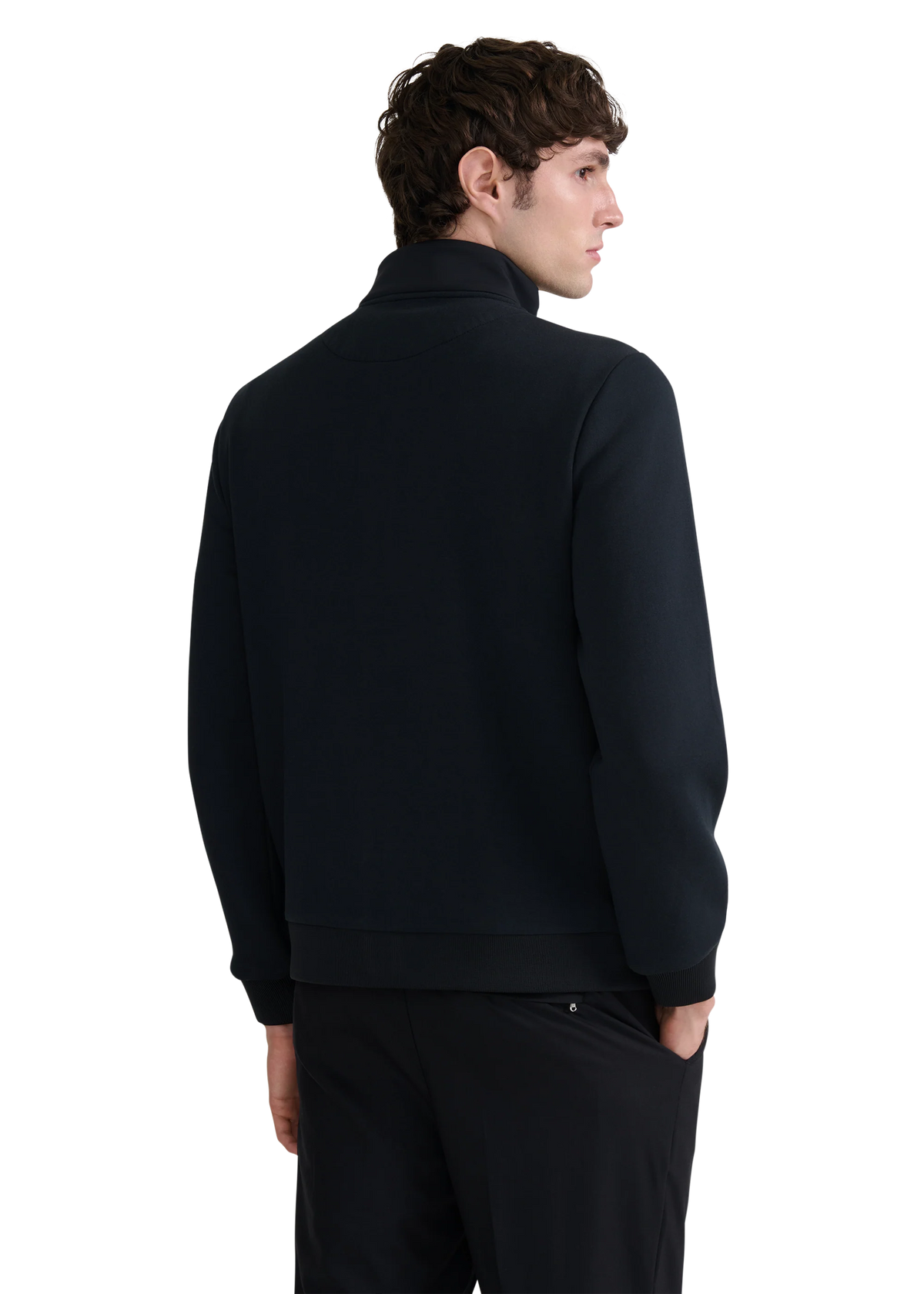 Chevron Quilted Interlock Zip Mens Jacket MJT36