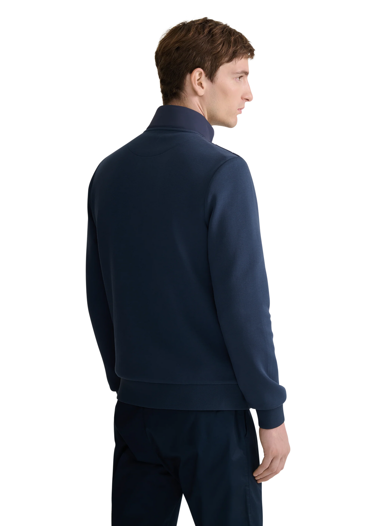 Chevron Quilted Interlock Zip Mens Jacket MJT36