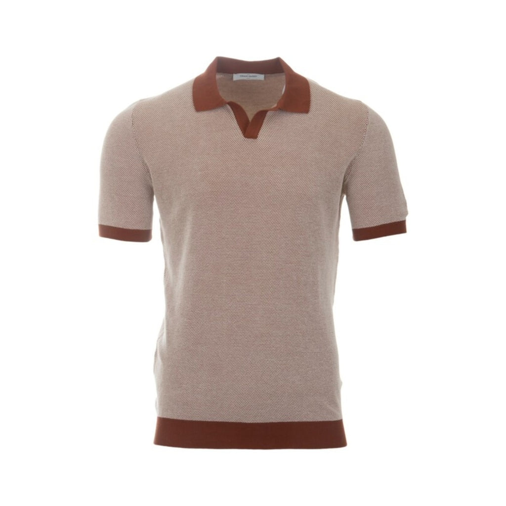 Contrast Mens Knitted Polo Shirt 57155/26901