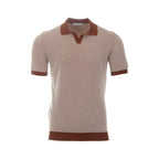 Contrast Mens Knitted Polo Shirt 57155/26901