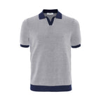 Contrast Mens Knitted Polo Shirt 57155/26901