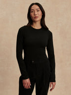 Edna Long Sleeve Fitted Womens Top VAR03034