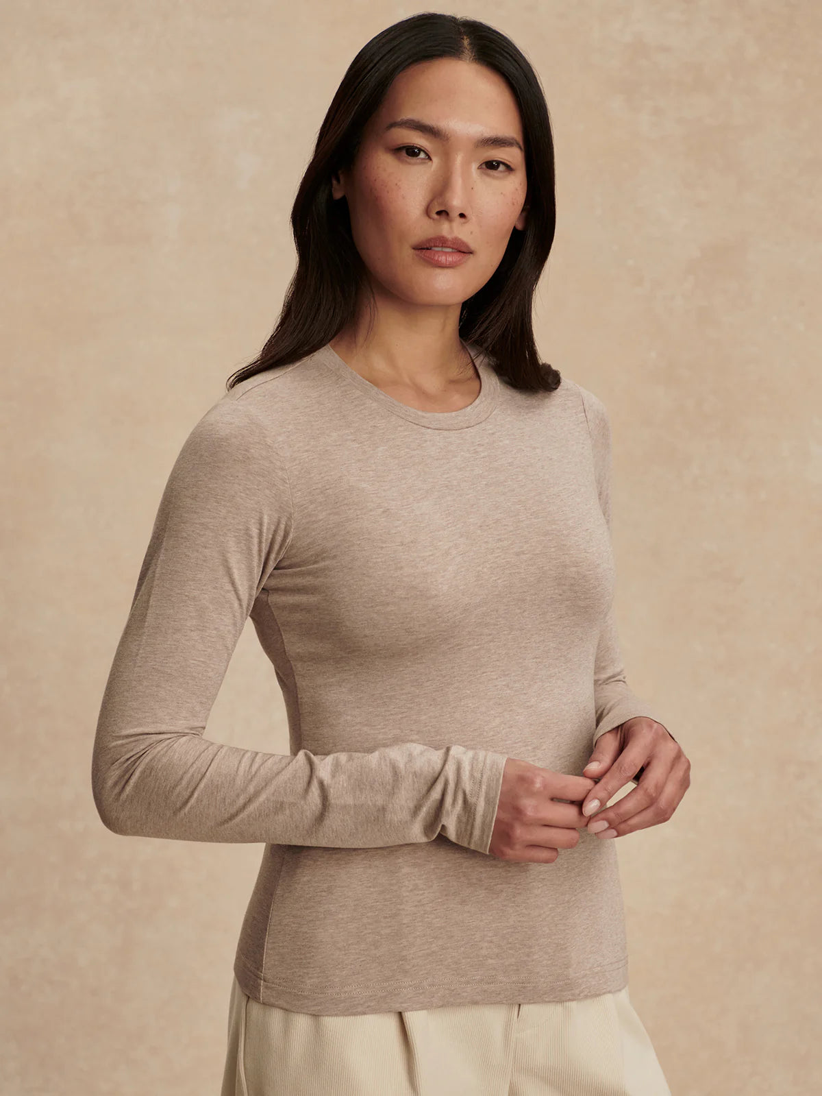 Edna Long Sleeve Fitted Womens Top VAR03034