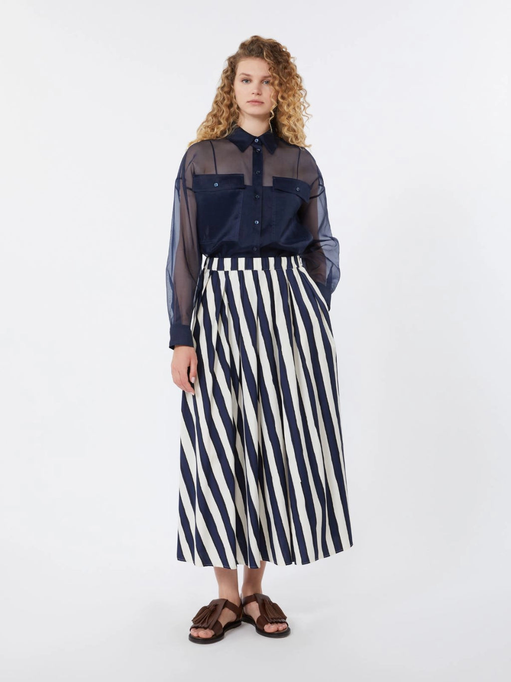 Uomo Printed Poplin Womens Skirt 2615101022600